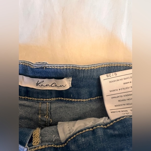 KanCan Blue Jean Shorts Distressed Frayed Hem NWOT - Picture 2 of 3